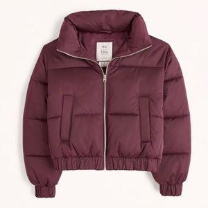 Abercrombie Ultra Mini Puffer Size S Burgundy